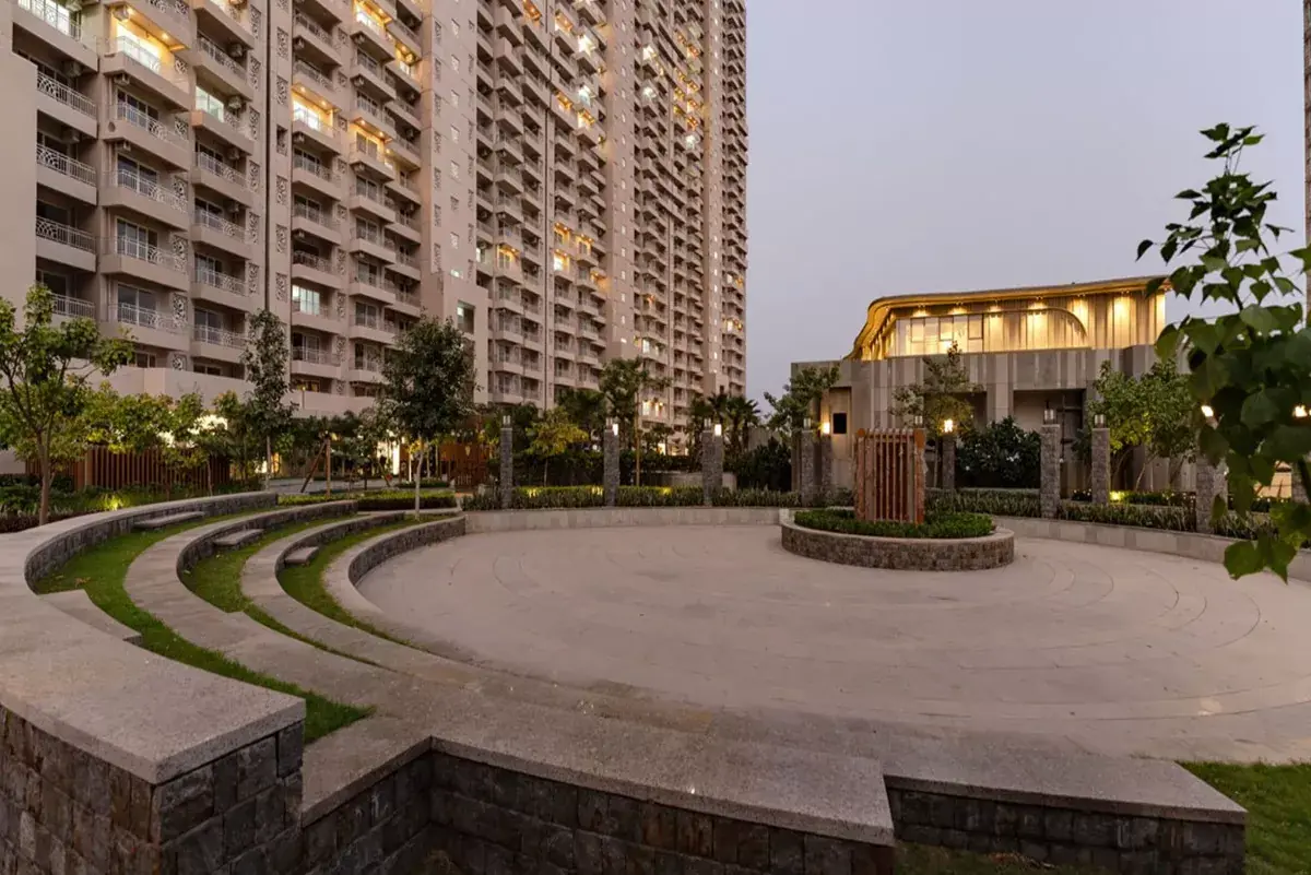Percussion plaza in the completed Phase 1