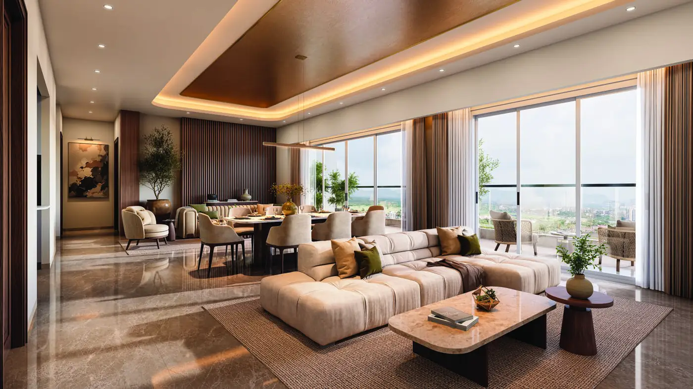 Living and dining room